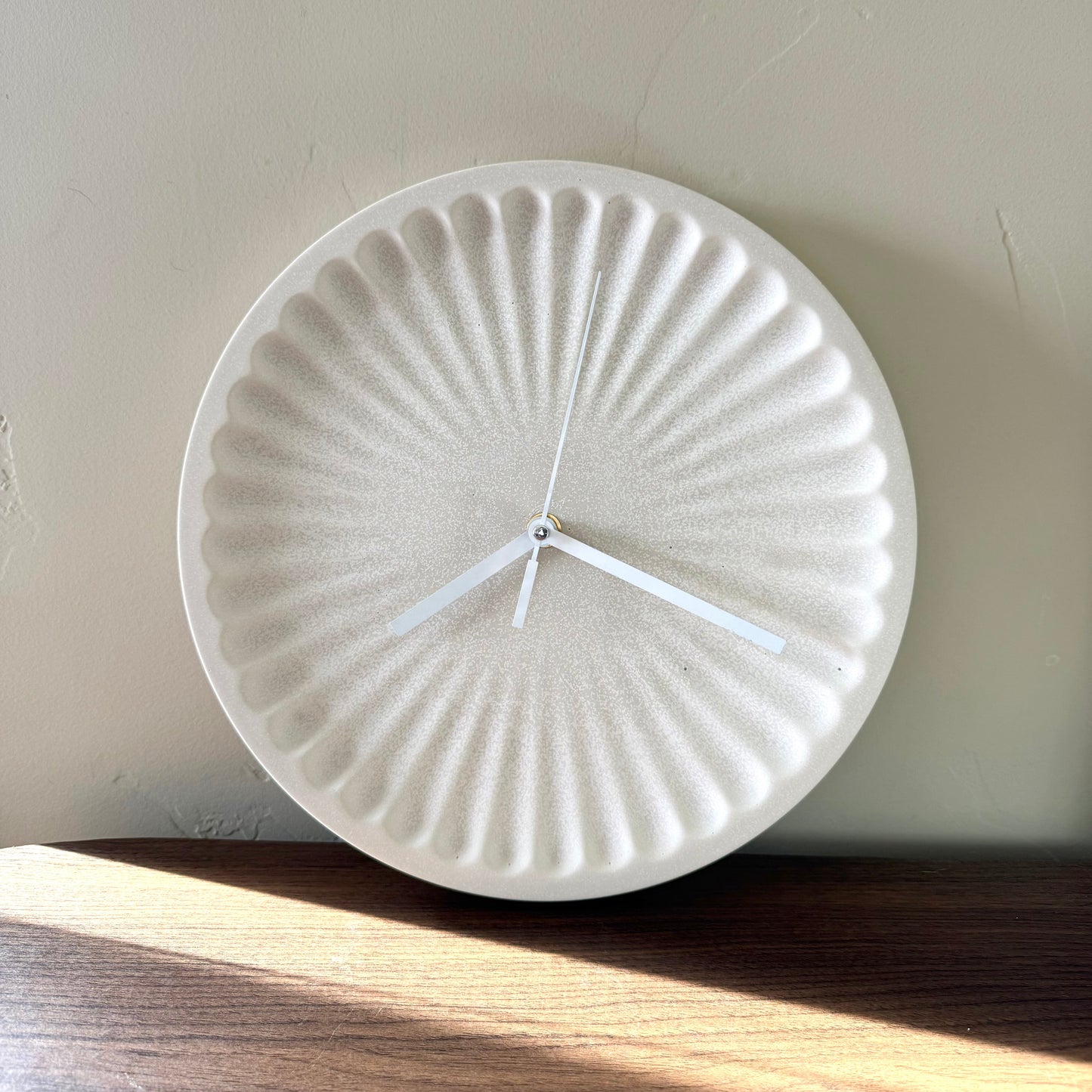 Scallop Trim Concrete Wall Clock
