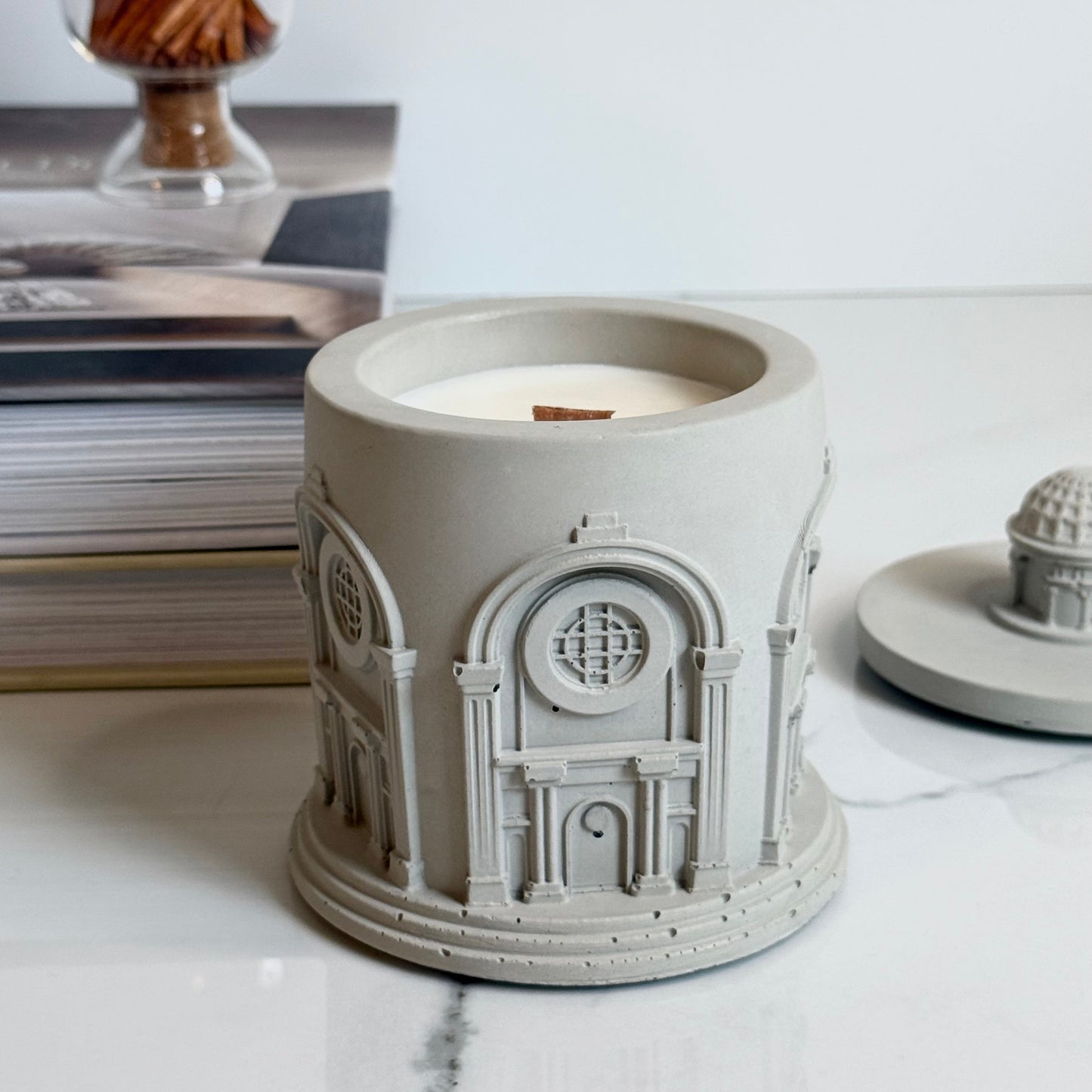 The Pantheon Concrete Candle